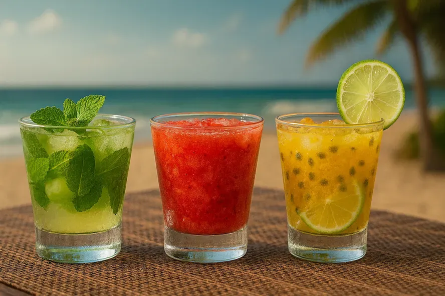 three types of caipirinha